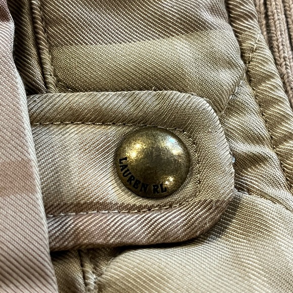 Lauren Ralph Lauren Quilted Tan and Brown Vest Women’s Size XL - Picture 3 of 9